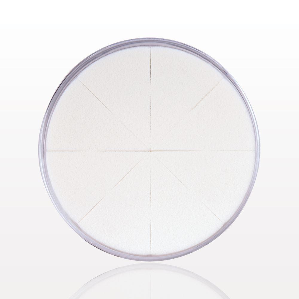 White 8-Piece Wedge Sponge Wheel in Clear Container