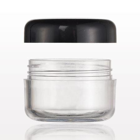 Jar with Black Cap, Clear