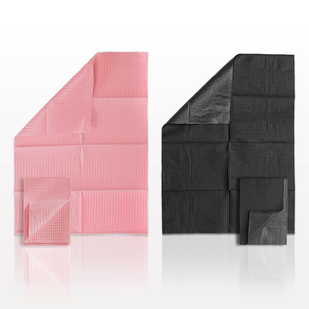 2:1 Ply Biodegradable Dental Bib/Station Mat, Black
