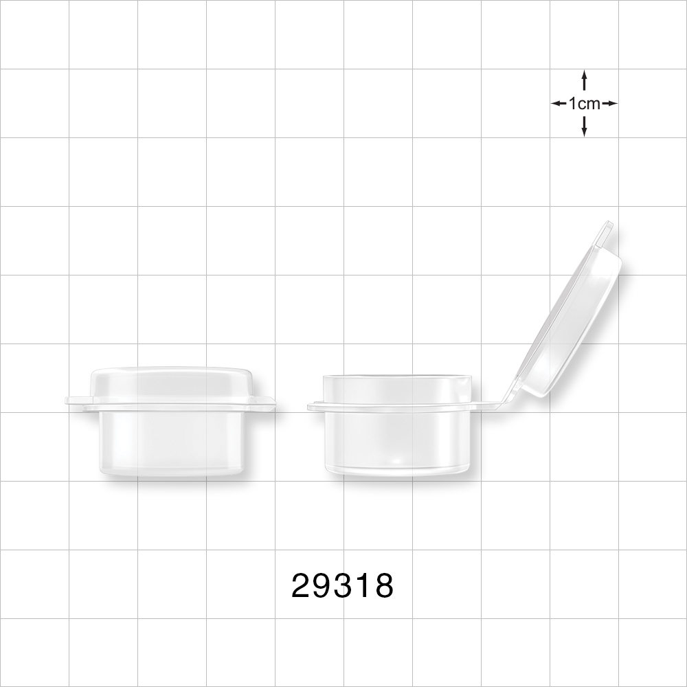 Round Hinged Jar, Natural