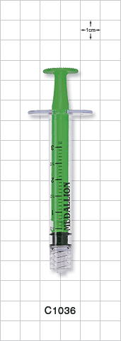 Discontinued Medallion® Syringe, Male Luer Lock, Dark Green