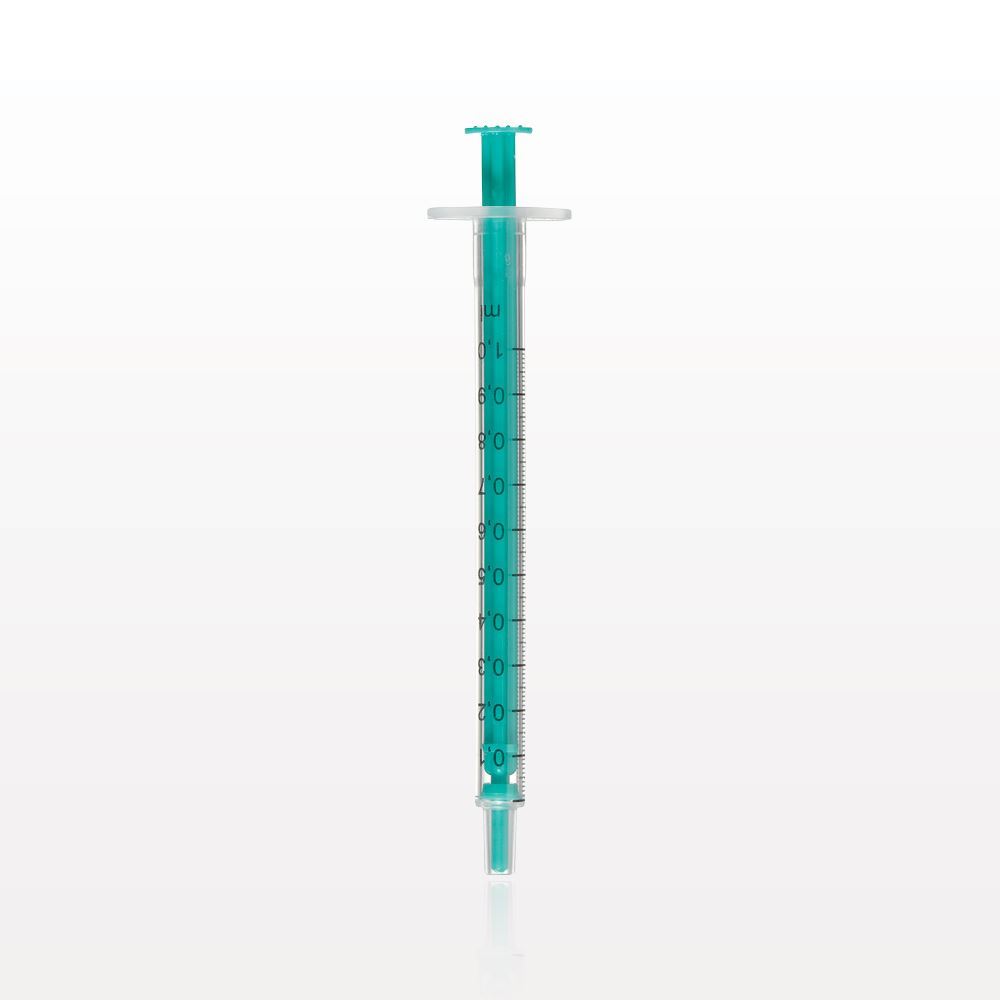 Discontinued Two-Piece Syringe, Male Luer Slip, Zero Dead Space, Green
