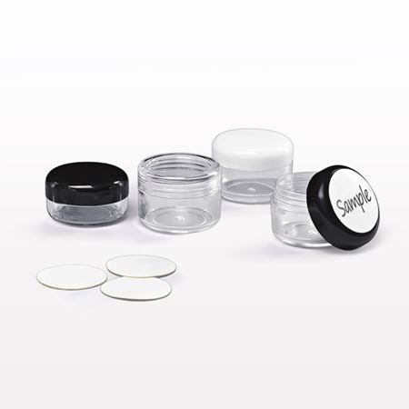 Clear Jar and Black Cap, with Writeable Labels