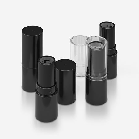 Mini Lipstick Tube and Cap, Black